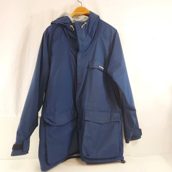 Vintage Taiga Jacket Mens Medium Blue Hooded - Picture 1 of 11